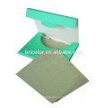 Papel absorbente de aceite Caja de papel coloreada que embala el papel secante de aceite facial